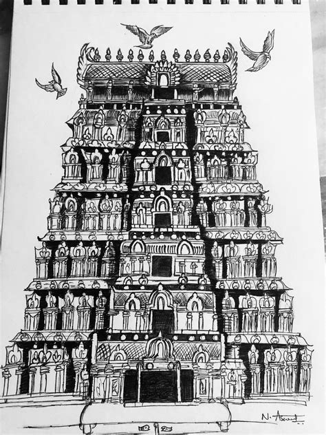 temple link doodle art